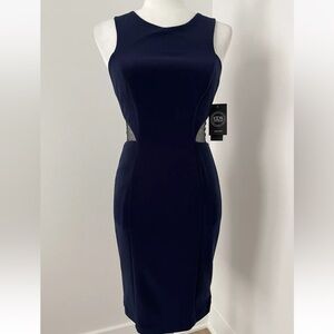 Navy Blue Cut-Out Dress AQUA Sz 0/XS $188! *G3